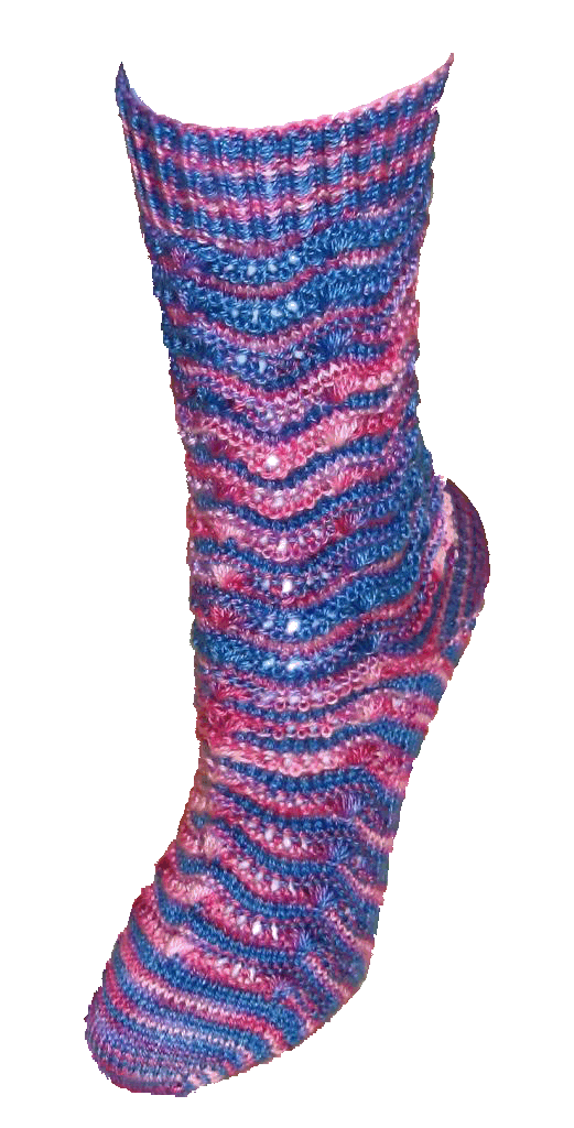 shells and waves sock